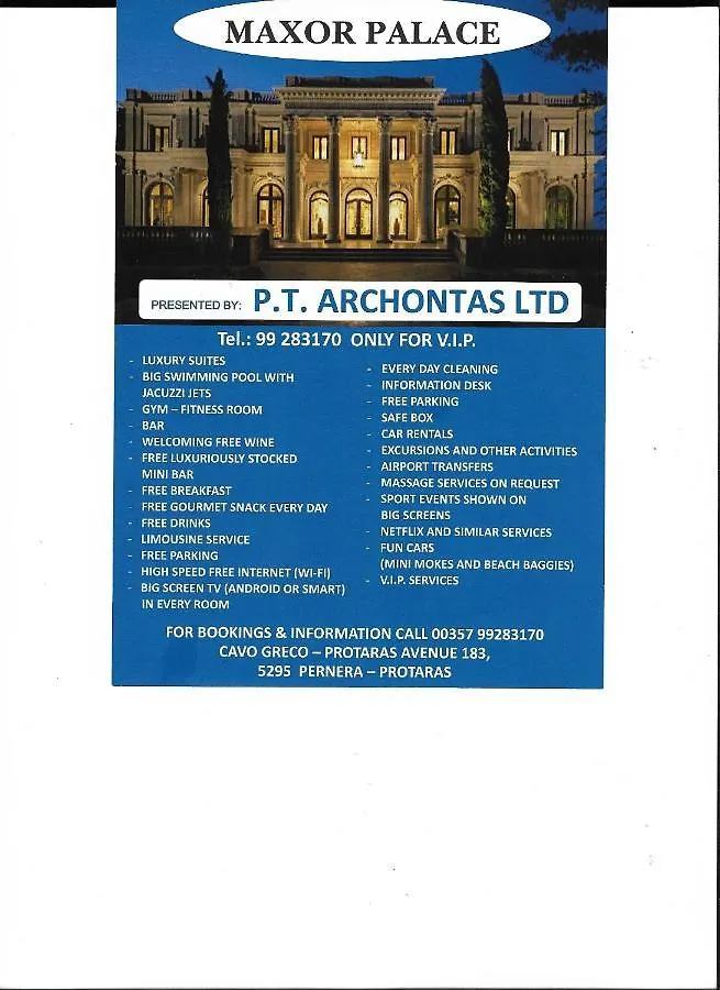 Vilă Maxor Palace Protaras Cipru